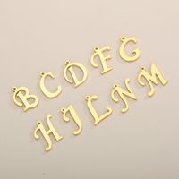 1 Piece Stainless Steel 18K Gold Plated Letter sku image 11