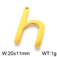 1 Piece Stainless Steel 18K Gold Plated Letter sku image 6