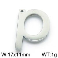1 Piece Stainless Steel 18K Gold Plated Letter sku image 11