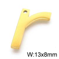 1 Piece Stainless Steel 18K Gold Plated Letter sku image 14