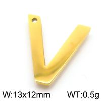 1 Piece Stainless Steel 18K Gold Plated Letter sku image 16