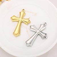 1 Piece Stainless Steel 18K Gold Plated Cross main image 1