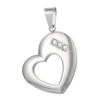 1 Piece Stainless Steel Artificial Diamond 18K Gold Plated Heart Shape main image 5