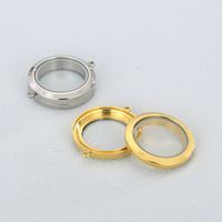 1 Piece Stainless Steel 18K Gold Plated Solid Color main image 1