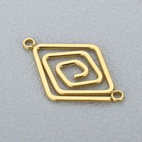 1 Piece Stainless Steel 18K Gold Plated Argyle main image 4