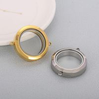 1 Piece Stainless Steel 18K Gold Plated Solid Color main image 4