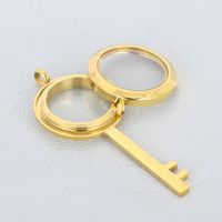 1 Piece Stainless Steel 18K Gold Plated Key main image 5