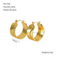 1 Stück Süß Königin Braut Einfarbig Polieren Überzug Rostfreier Stahl Titan Stahl 18 Karat Vergoldet Ohrringe sku image 2