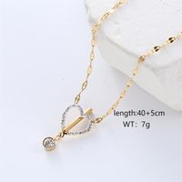 Casual Vacation Simple Style Butterfly Stainless Steel Beaded Plating Inlay Zircon 18k Gold Plated Rose Gold Plated Pendant Necklace sku image 9