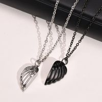 304 Stainless Steel Simple Style Patchwork Heart Shape Wings main image 3