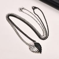 304 Stainless Steel Simple Style Patchwork Heart Shape Wings main image 4