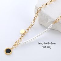 Casual Vacation Simple Style Butterfly Stainless Steel Beaded Plating Inlay Zircon 18k Gold Plated Rose Gold Plated Pendant Necklace sku image 16