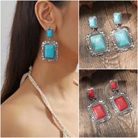 1 Pair Ethnic Style Geometric Plating Alloy Drop Earrings main image 1