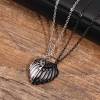 304 Stainless Steel Simple Style Patchwork Heart Shape Wings sku image 2