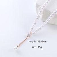 Casual Vacation Simple Style Butterfly Stainless Steel Beaded Plating Inlay Zircon 18k Gold Plated Rose Gold Plated Pendant Necklace sku image 19