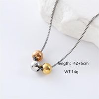 Casual Vacation Simple Style Butterfly Stainless Steel Beaded Plating Inlay Zircon 18k Gold Plated Rose Gold Plated Pendant Necklace sku image 1