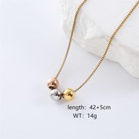 Casual Vacation Simple Style Butterfly Stainless Steel Beaded Plating Inlay Zircon 18k Gold Plated Rose Gold Plated Pendant Necklace sku image 7