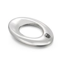 1 Stück Rostfreier Stahl Oval Einfacher Stil sku image 3