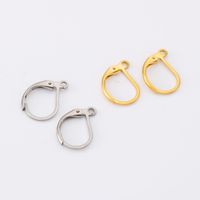 1 Pair Stainless Steel 18K Gold Plated Solid Color main image 1