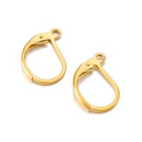 1 Pair Stainless Steel 18K Gold Plated Solid Color sku image 2