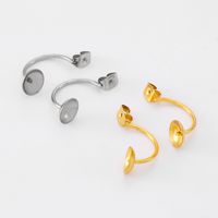 1 Pair Stainless Steel 18K Gold Plated Solid Color main image 1