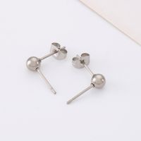 1 Pair Simple Style Round Plating Stainless Steel 18K Gold Plated Ear Studs main image 5