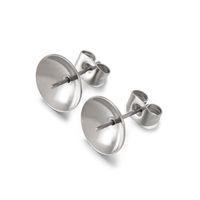 1 Pair Stainless Steel Solid Color Simple Style sku image 1