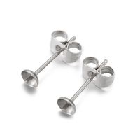 1 Pair Stainless Steel Solid Color Simple Style sku image 2