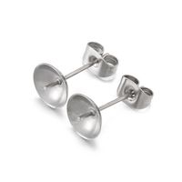 1 Pair Stainless Steel Solid Color Simple Style sku image 3