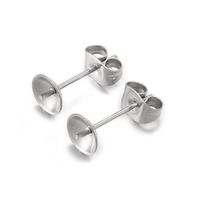 1 Pair Stainless Steel Solid Color Simple Style sku image 4