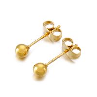 1 Pair Simple Style Round Plating Stainless Steel 18K Gold Plated Ear Studs sku image 6
