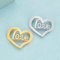 Simple Style Letter Heart Shape Stainless Steel Plating Jewelry Accessories main image 1
