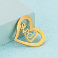 Simple Style Letter Heart Shape Stainless Steel Plating Jewelry Accessories main image 4