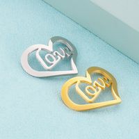 Simple Style Letter Heart Shape Stainless Steel Plating Jewelry Accessories main image 5