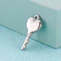 Simple Style Heart Shape Key Stainless Steel Plating Jewelry Accessories main image 5