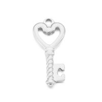 Simple Style Heart Shape Key Stainless Steel Plating Jewelry Accessories sku image 2