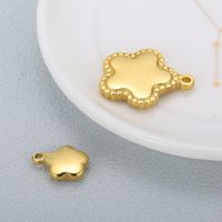 Simple Style Flower Stainless Steel Plating Jewelry Accessories main image 3