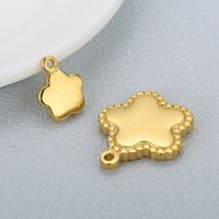 Simple Style Flower Stainless Steel Plating Jewelry Accessories main image 4