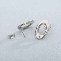1 Pair Simple Style Oval Stainless Steel Ear Studs main image 5