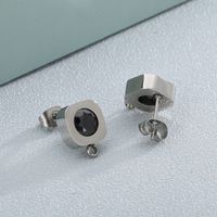 1 Pair Simple Style Square Inlay Stainless Steel Artificial Crystal Ear Studs main image 1
