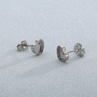 1 Pair Simple Style Heart Shape Stainless Steel Ear Studs main image 4