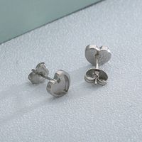 1 Pair Simple Style Heart Shape Stainless Steel Ear Studs main image 5