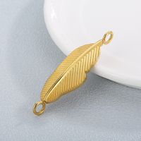 Simple Style Feather Stainless Steel Plating Jewelry Accessories main image 1
