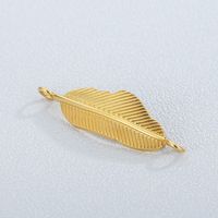 Simple Style Feather Stainless Steel Plating Jewelry Accessories main image 3