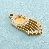 Simple Style Geometric Stainless Steel Plating Inlay Rhinestones Jewelry Accessories main image 5