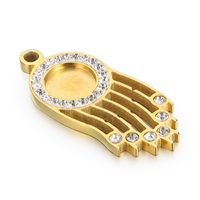 Simple Style Geometric Stainless Steel Plating Inlay Rhinestones Jewelry Accessories sku image 2