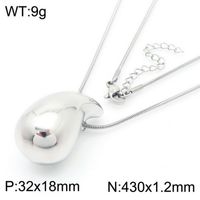 Stainless Steel 18K Gold Plated Simple Style Commute Plating Chain Water Droplets Solid Color Necklace sku image 4