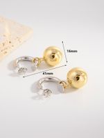 1 Pair Simple Style Round Copper Drop Earrings main image 2