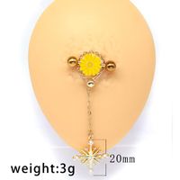 Modern Style Clouds Heart Shape Stainless Steel Alloy Copper White Gold Plated Rhinestones Nipple Ring In Bulk sku image 6