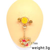 Modern Style Clouds Heart Shape Stainless Steel Alloy Copper White Gold Plated Rhinestones Nipple Ring In Bulk main image 4